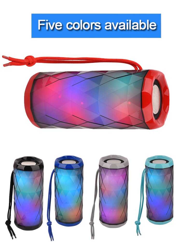 Portable Bluetooth Speaker Tg167 Bas Kleur Cool Polygonal Waterdichte Draadloze Speaker, High-Definition Ruisonderdrukking,