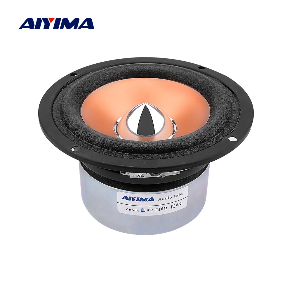 AIYIMA 4 Inch Woofer Geluid Audio Speaker Bullet Head 4 Ohm 20W DIY Subwoofer Luidspreker Anti-magnetische Bass speaker Home Theater