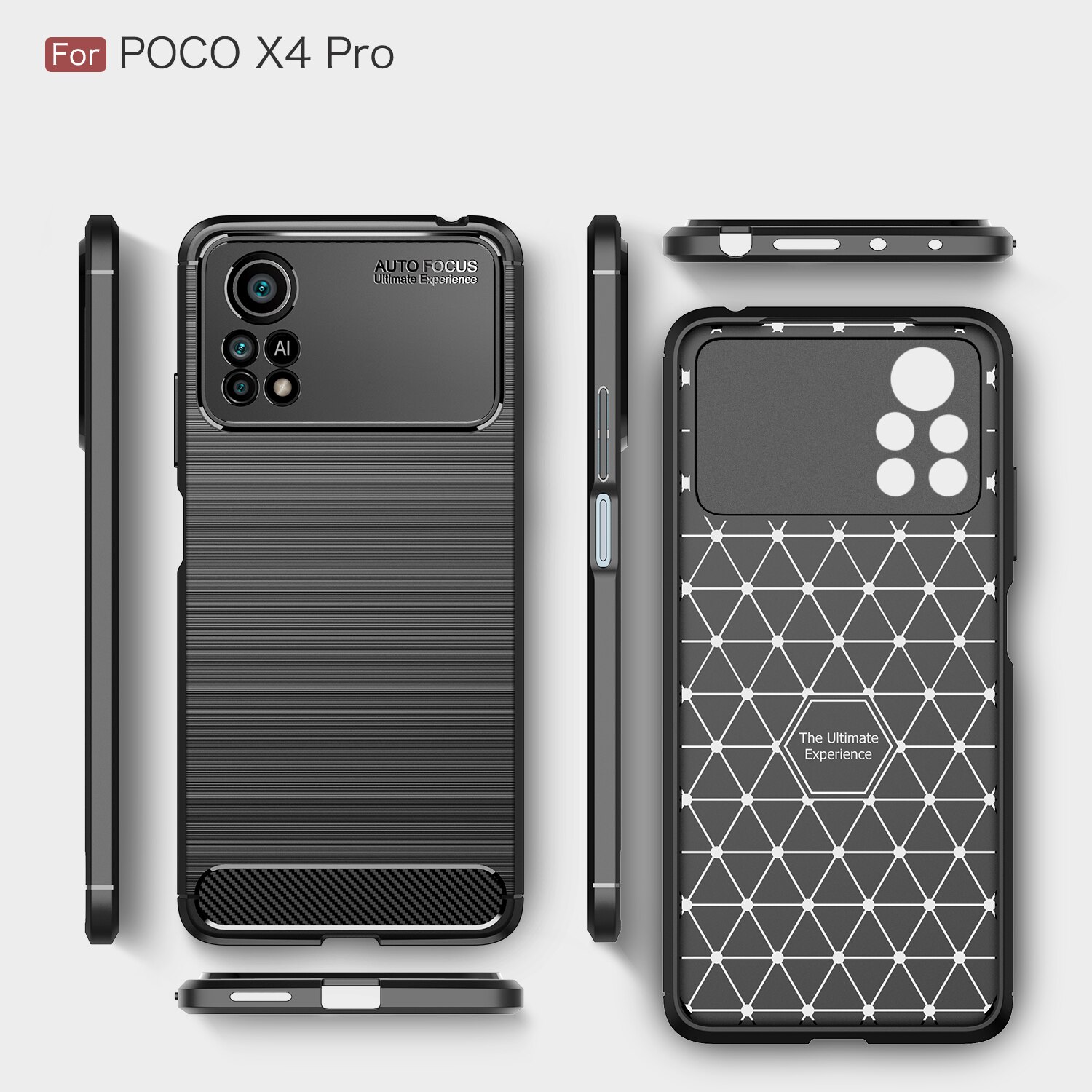 Para xiaomi poco x4 pro caso de fibra carbono à prova choque armadura caso para poco x4 pro capa protetora para poco x4 pro 5g global