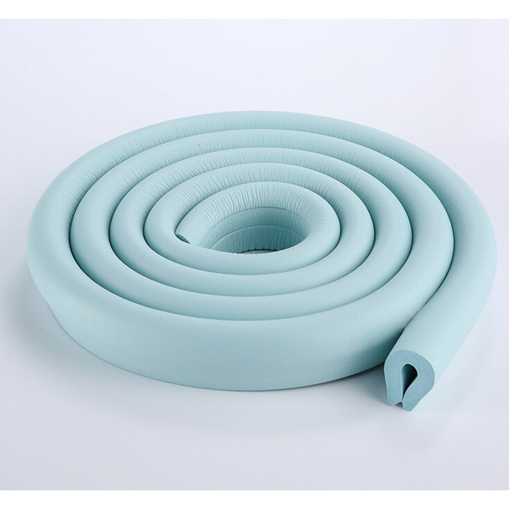 U Shape Children Safety Products 2M Baby Bumper Strip Baby Safety Corner Protector Table Edge Corner Guards Cushion Strip: Blue