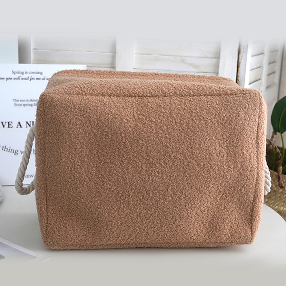 Plush Cute Pet Toys Cothes Storage Basket Dog Rectangle Bin Box Stuff Sundries Organize Baskets Case Home Tool