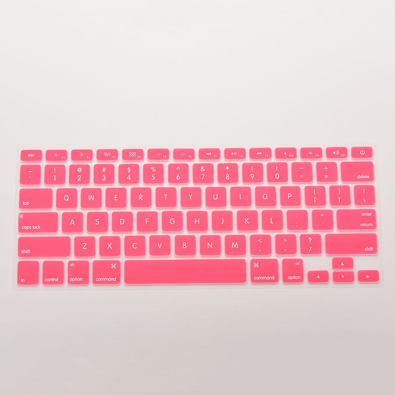 7 Snoep Kleuren 28.7Cm X 11.9Cm Silicone Keyboard Skin Cover Voor Apple Macbook Pro Mac 13 15 17: Roze