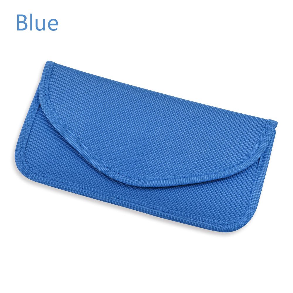 Car Key Signal Blocker Case Faraday Cage Fob Pouch Keyless RFID Blocking Bag: blue