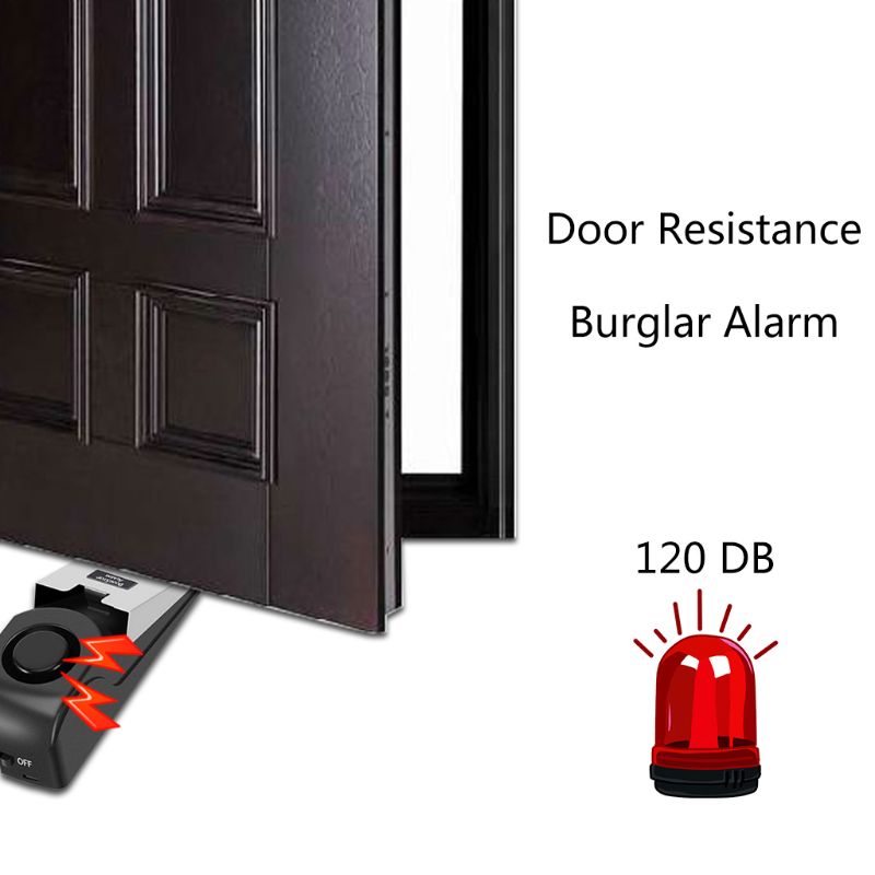 2 Stks/set 120dB Mini Deur Stop Alarm Deur Weerstand Inbreker Venster Stopper Alarm Voor Home Hotel Alert Security Tools