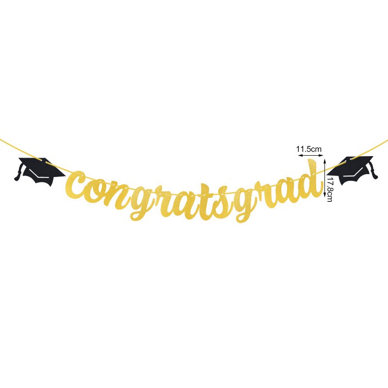 Class of 2022/We Graduated/Congratsgrad Banner Garland Graduation Celebration Ceremony Party Decorations Glitter Paper Bunting: B03