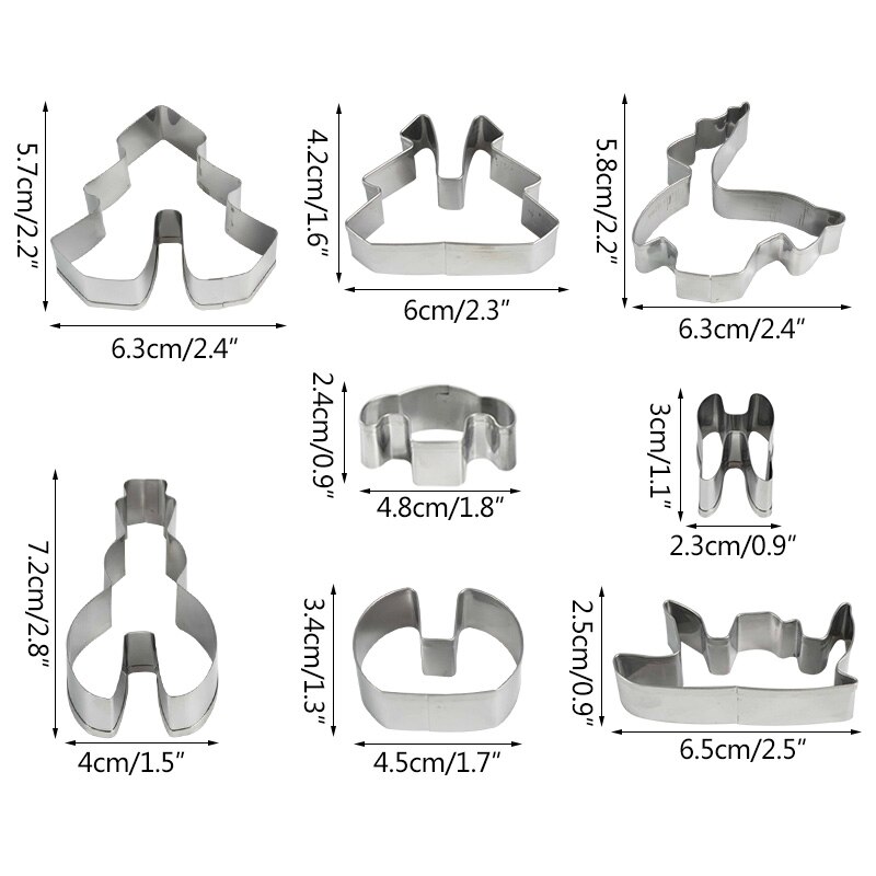 Staedter Elk Shape Cookie Cutter, Argento, Acciaio Inossidabile, Silver