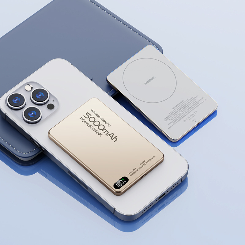 Originale powerbank aus aluminiumlegierung, ersatzakku für iphone 16, 15, 14, 13, 12, kabelloses schnellladegerät, magnetische powerbank mit magsafe-anschluss: verrotten