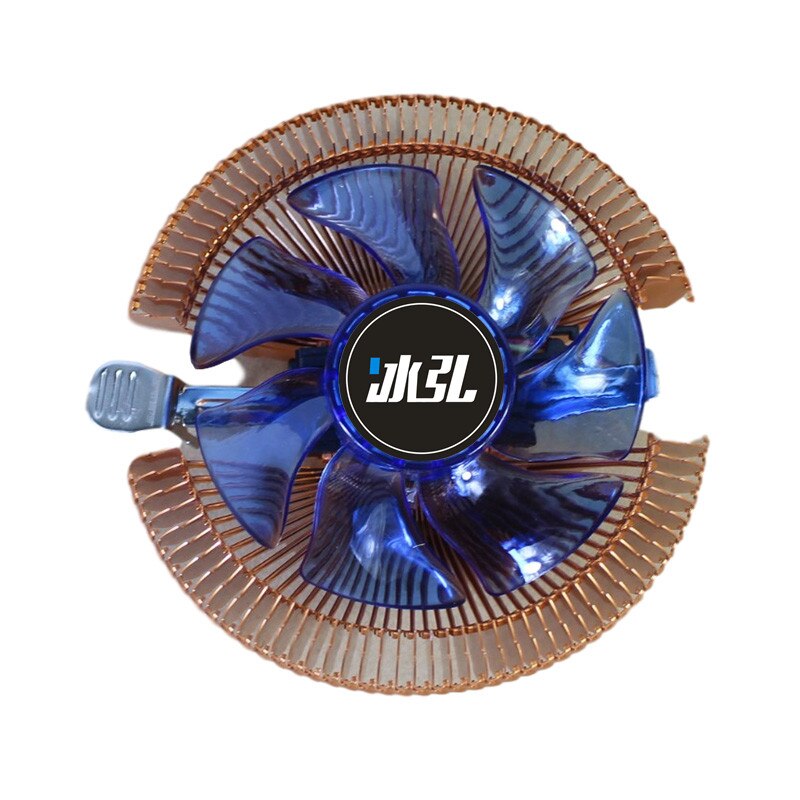 Push-down copper-plated CPU cooler intel775 1150 1151 1155 1156 AMD AMD3 AM4 Multi-platform 90MM CPU cooling fan ultra-quiet