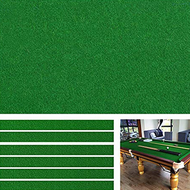 TopBilliard Cloth Green Pool Table Felt with 6 Cloth Strips for Table Replacement Felt Cover