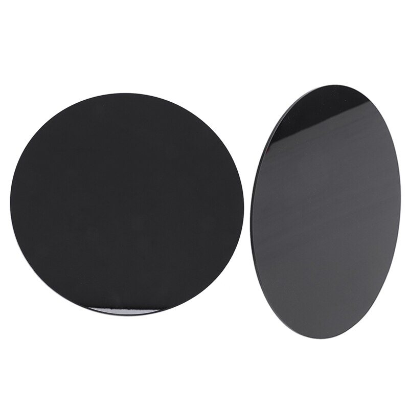 2Pcs Black 3Mm Acrylic Plastic Circular Plate Cutting Round Mirror - Diameter 200Mm & Diameter 100Mm: Default Title