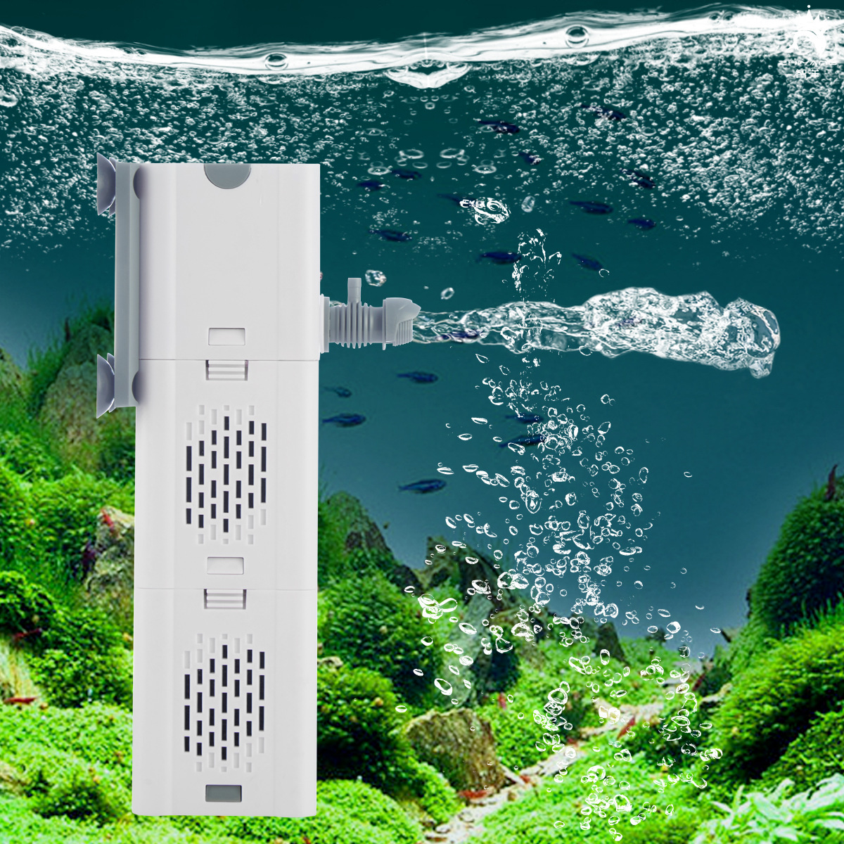 Zuurstof Lucht aquarium filter Aquarium Filter pomp Aquarium Pomp 110V 220V waterpomp aquarium DIY doos Spons bacteriën bal ring