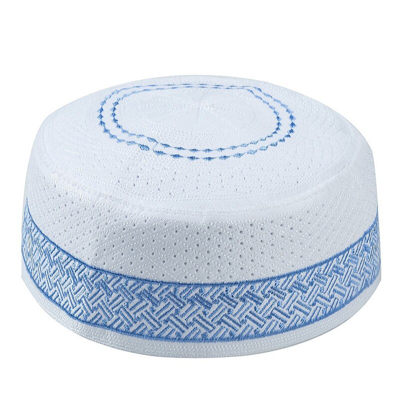 islamique hommes prière chapeaux coton broderie arabe vêtements musulmans casquettes arabie saoudite indien Turban Bonnet musulman homme chapeau