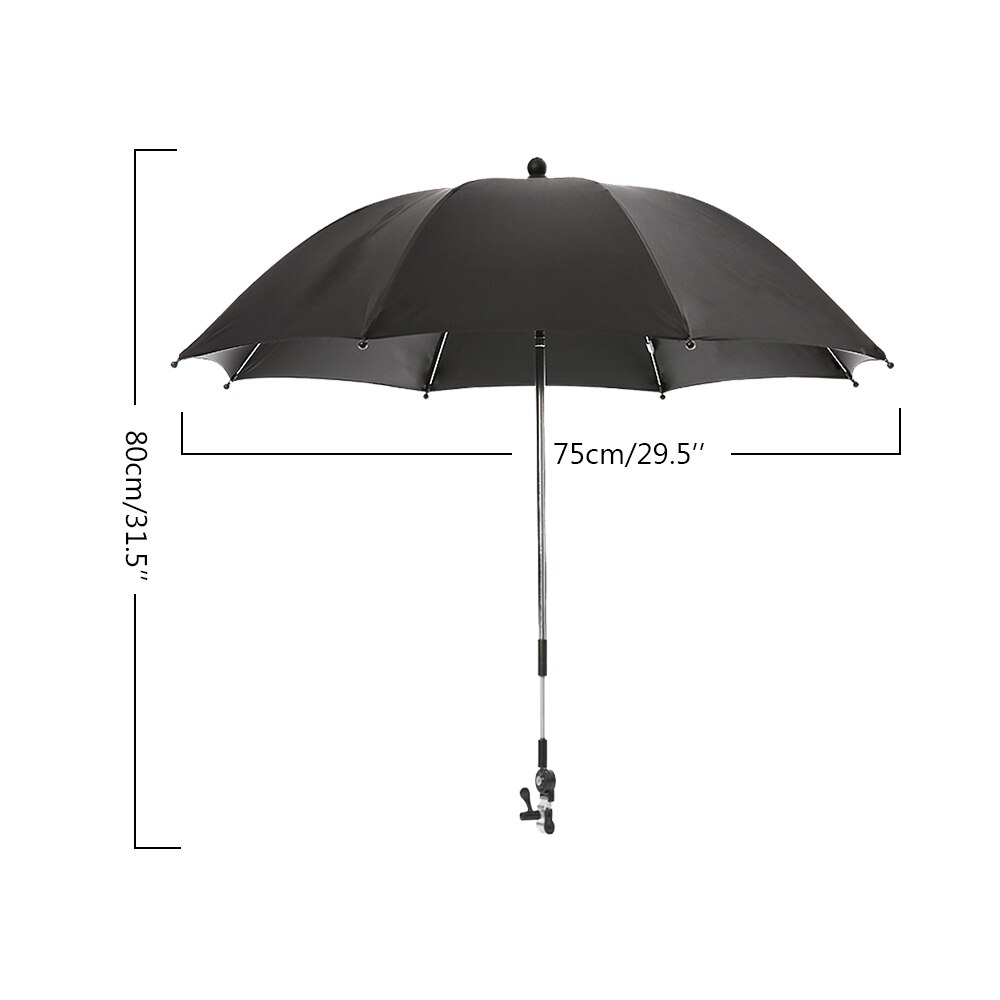 Stroller Adjustable Rotatable Universal Umbrella Sun Rain Protection Waterproof Functional UV Protection 50+