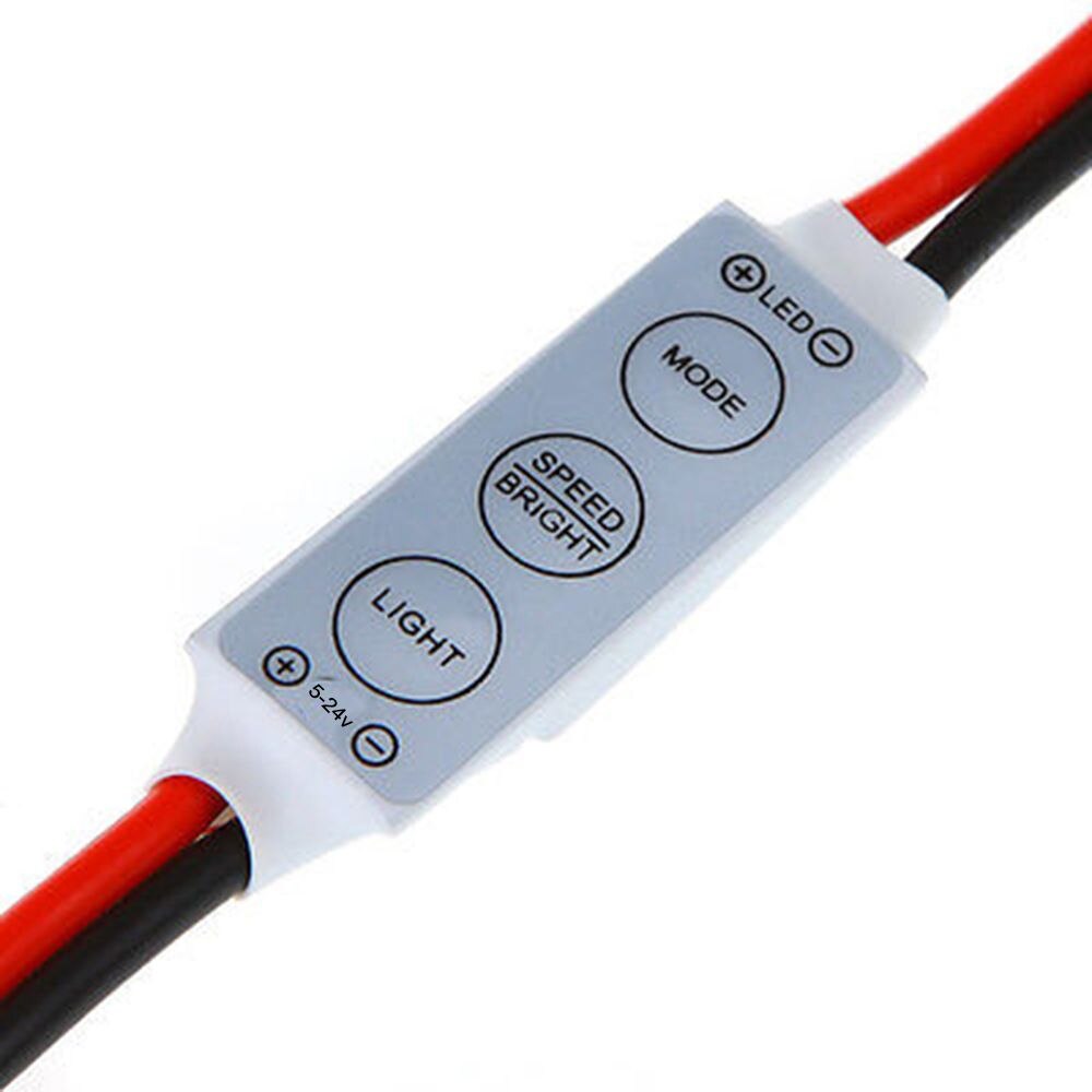 Mini 12V LED Strip Light Dimmer Controller met Aan Uit Schakelaar voor 3528 5050 27*1.2*0.5 cm krachtige functies