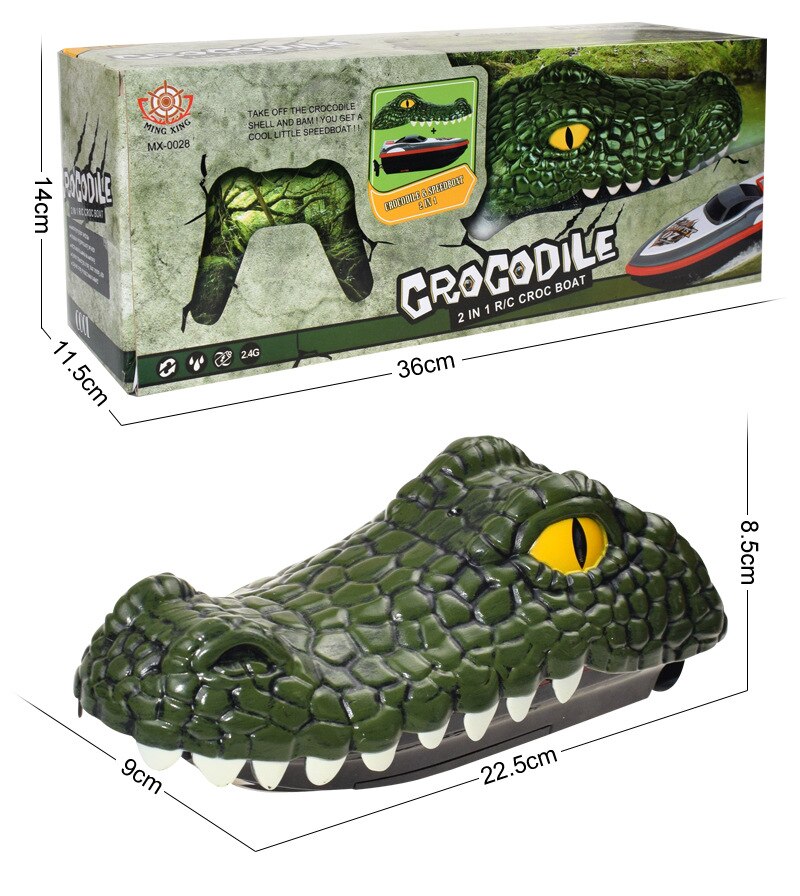 Remote Control Toys 2.4G Remote Control 4 Channel Remote Control Electric Boat Crocodile- Head RC Boats