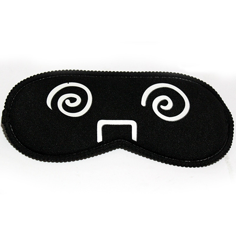 Cute black mask cartoon pattern sleeping eye mask Eyeshade Cover Shade Eye Patch girls Portable Blindfold Travel Eyepatch