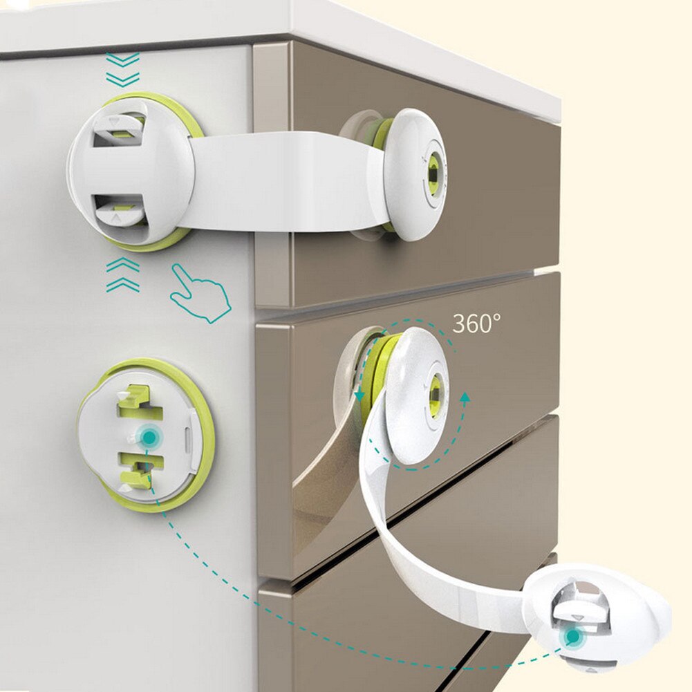 Baby Veiligheid Kabinet Lock Kinderen Bescherming Kind Lade Deurklinken Laden Kasten Koelkast Blokkers Voor Kids Plastic Klink
