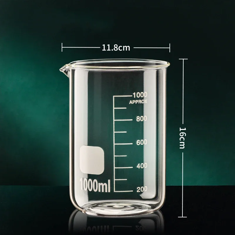 50-1000 ml Hohe Borosilikatglas Messbecher Küche Werkzeug Backen Messbecher Klare Skala Tasse Labor transparent becher: Orange