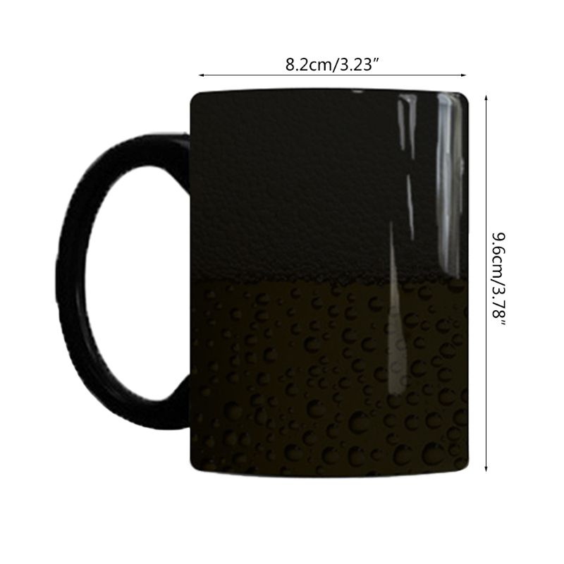 VFGTERTE 1PC Funny Beer Bubble Color Changing Cup Ceramic Coffee Mug Kitchen Office Drinkwares