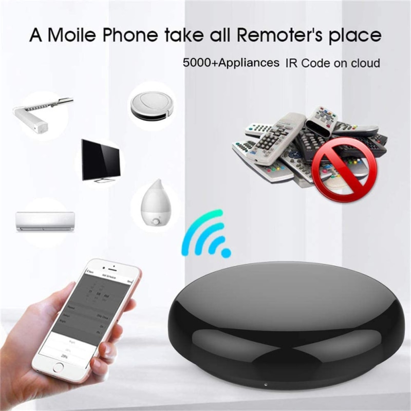 1PC Universal IR Smart Remote Control WiFi Infrared Home IR Blaster Control Hub Tuya Google Assistant Alexa WiFi Remote Control