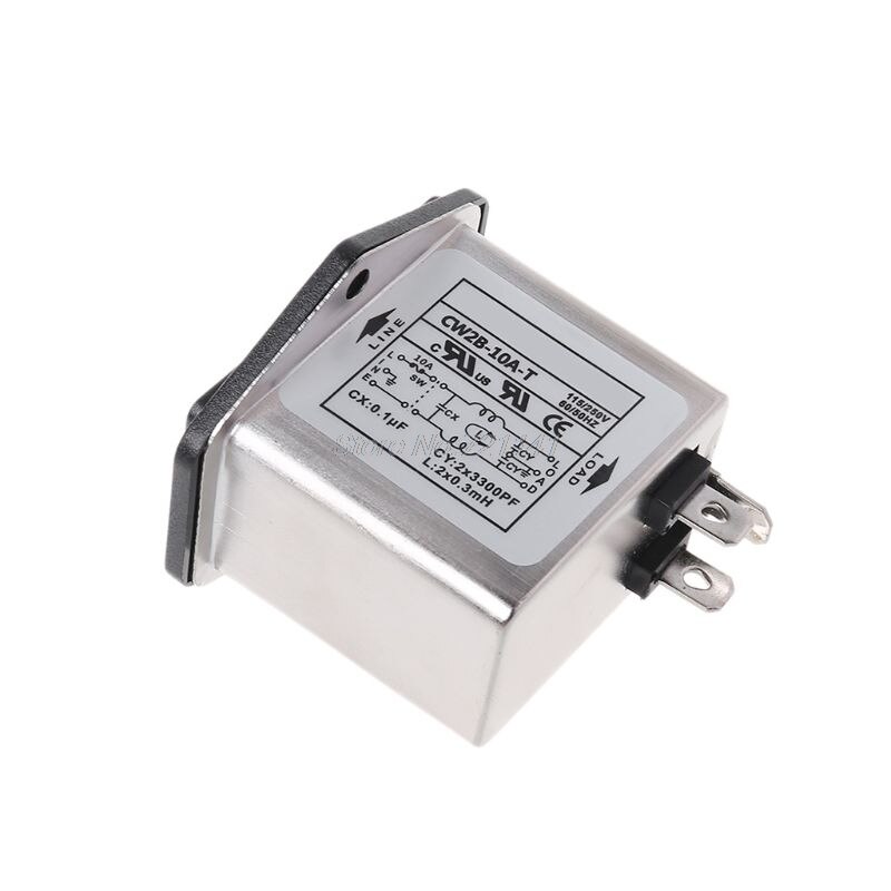 Cw2b-10a- t emi power filter enfaset socket line-conditioner  ac 115/250v mar 18