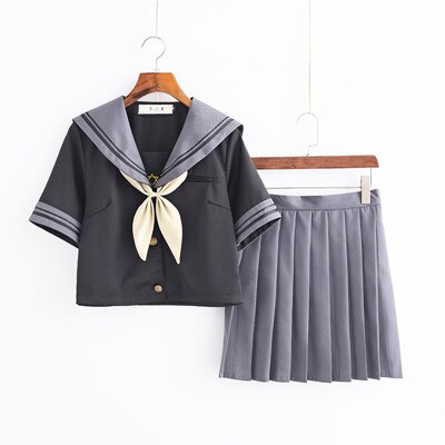 School uniforms girls sailor summer autumn school uniform japanese high school uniforms korean school uniforms set skirt girls: short sleeves / S