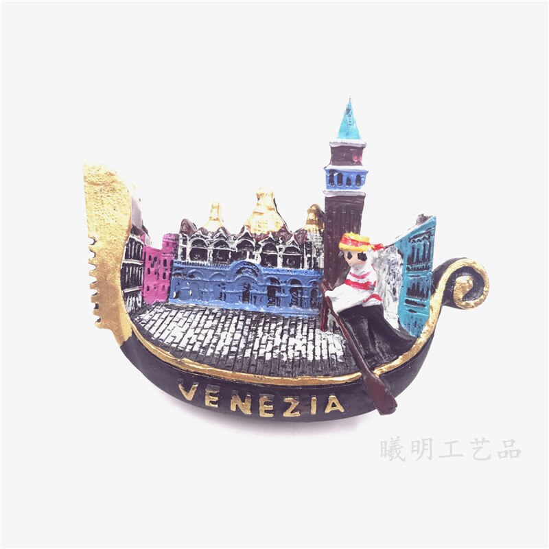Imán de resina para nevera, decoración del hogar, Colección conmemorativa de Turismo de Roma, Venecia e Italia: Italy 2