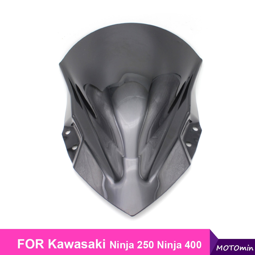 Voor Kawasaki Ninja 400 Ninja 250 Motorfiets Voorruit Voorruit Met Verstelbare Beugel Wind Screen