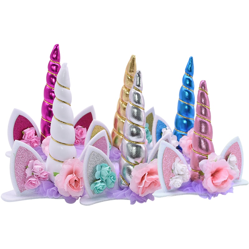 Unicorn Headband Halloween Children's Headband Birthday Party Baby Hair Accessories Headdress Unicorn Party