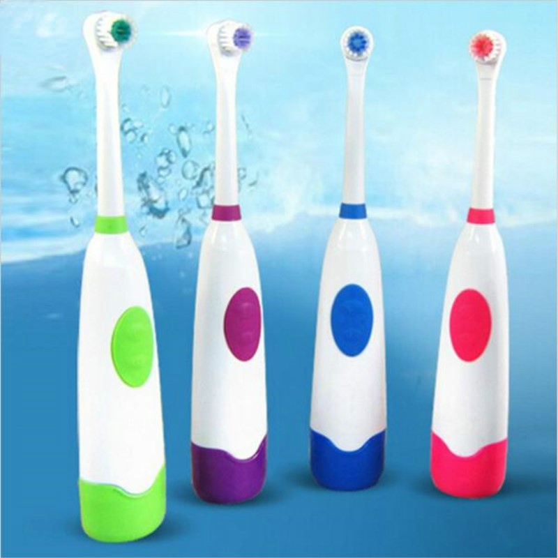 Rotary electric toothbrush adult electric toothbrush children toothbrush 2 brush heads waterproof rotation oral brushes