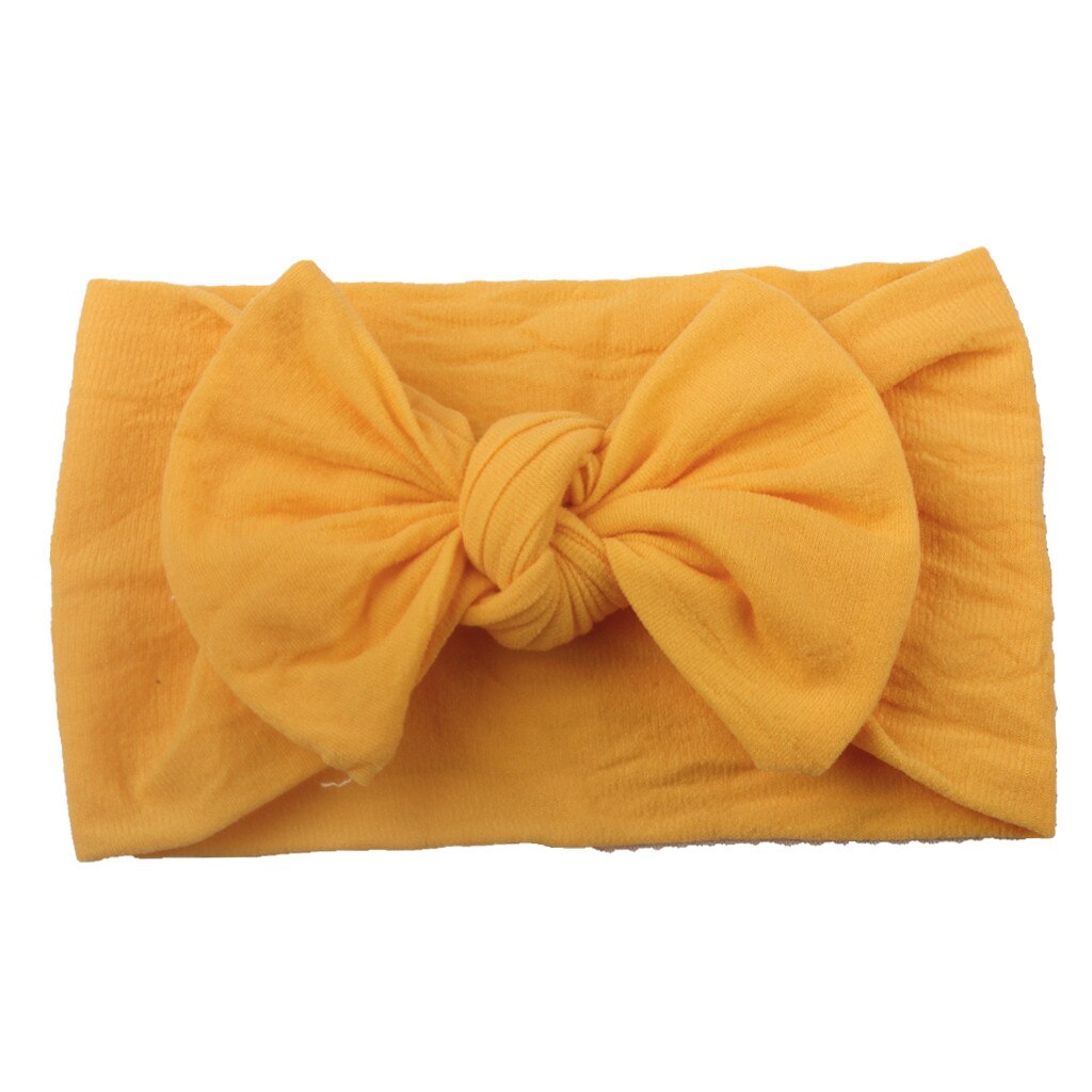 Haar Accessoires Meisjes Baby Peuter Solid Hoofdband Mini Hair Band Bow Hoofddeksels Elastiekjes Scrunchy L102
