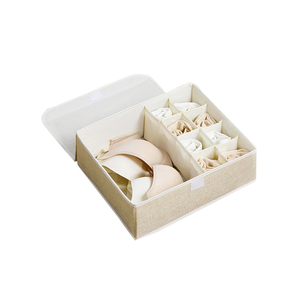 Clothes organizer Storage Box rangement Foldable Closet Organizer For Bra Underwear Drawer Divider organizador maquillaje: AA