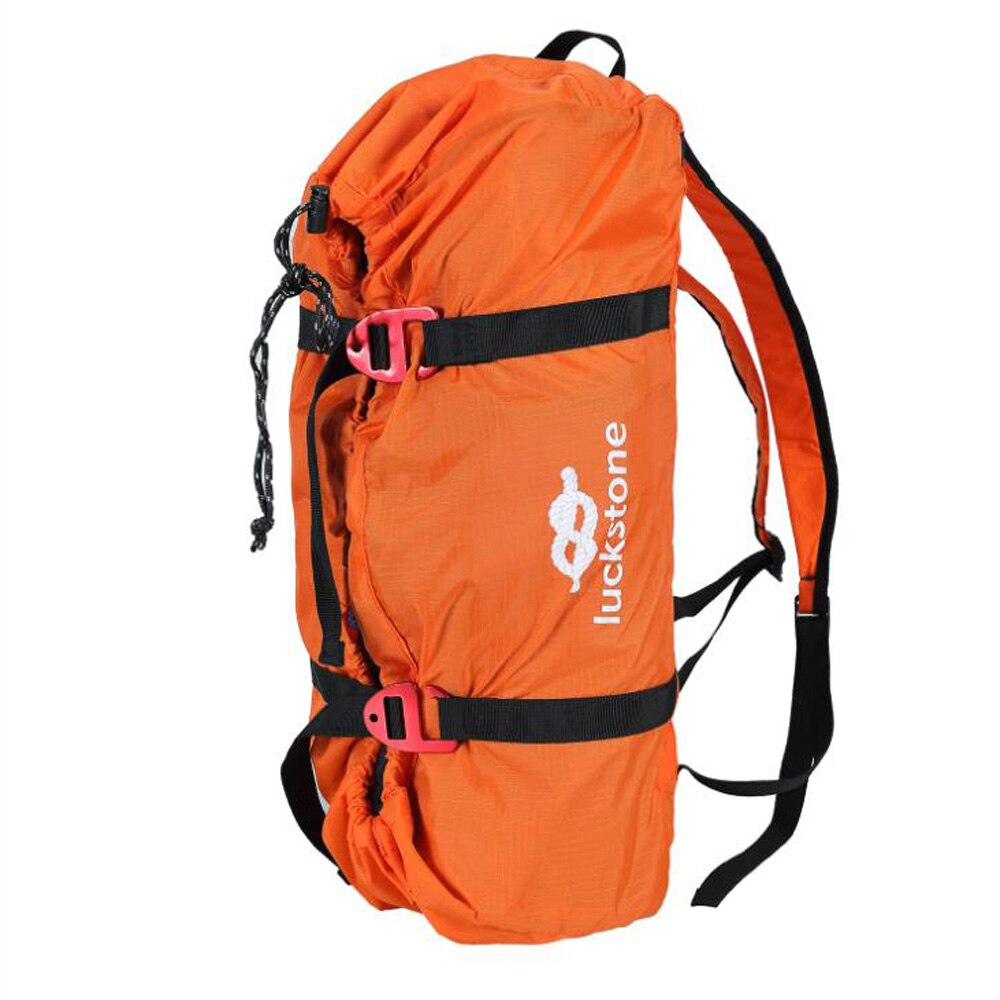 Bjergbestigning reb taske ledning bæretaske vandre skulder rygsæk foldbar bærbar vandtæt rygsæk jordmåtte: Orange