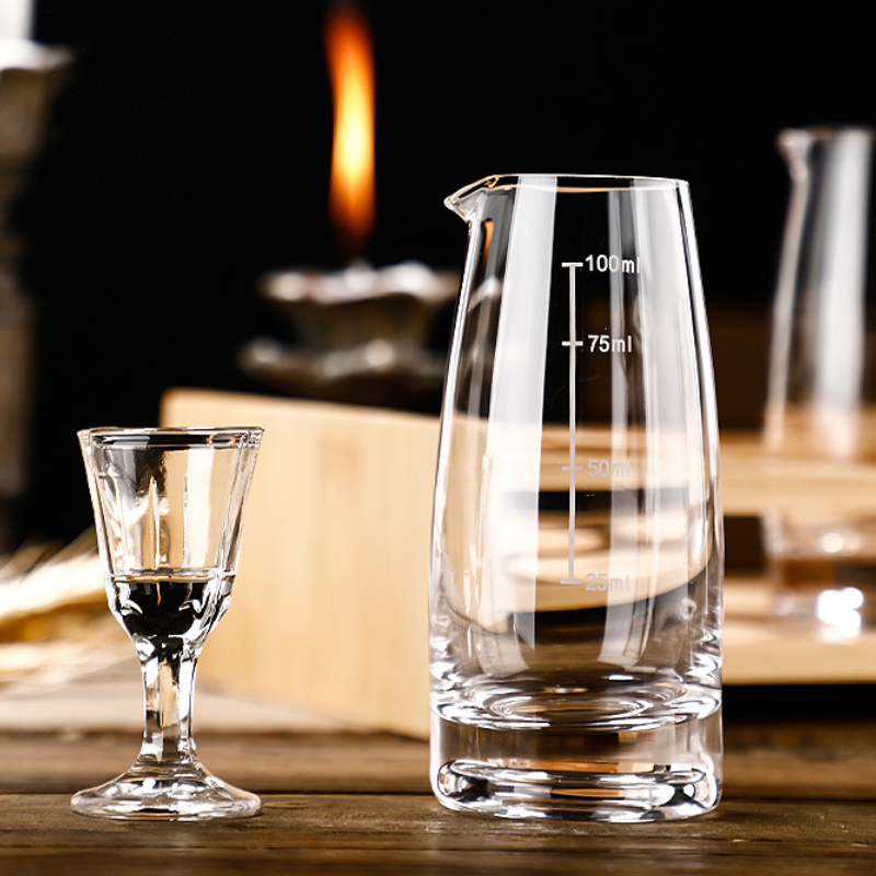 Decantador de vino tinto de 100ml, dispensador Baijiu transparente con escala, olla de vino clásica, contenedor de alimentos de 415ml, botellas de almacenamiento de cocina