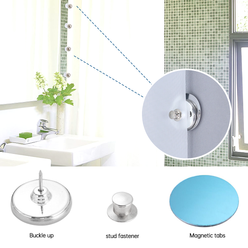 clip per tende Bottone magnetico per tende Senza chiodi Magnete staccabile Fibbia Bottoni per tende di regolazione Accessori aggiustare tenda1-8pz