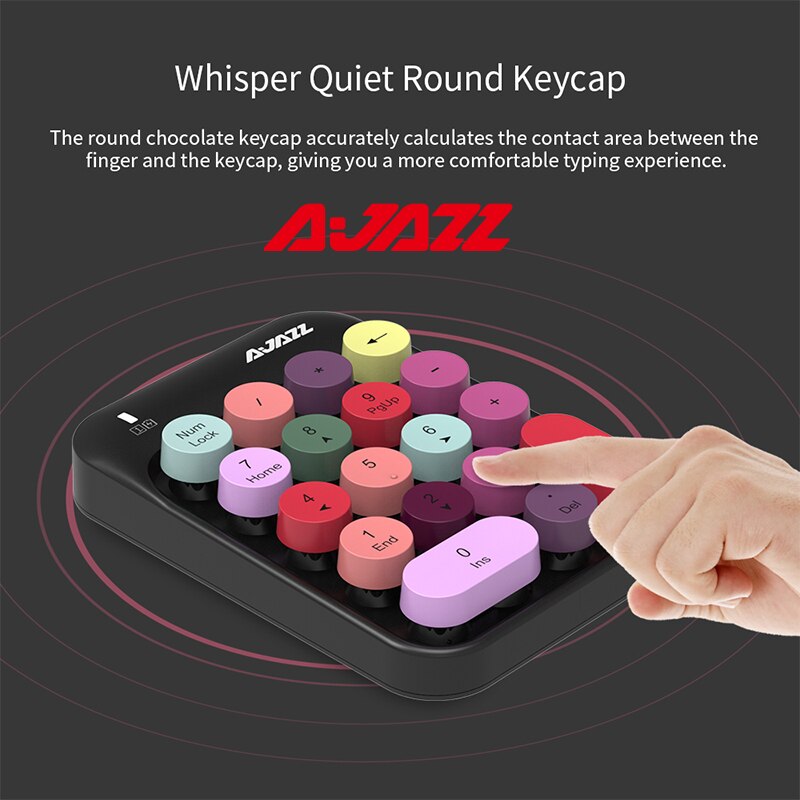 2.4G Wireless Numeric Keypad 18 Keys Computer Digital Portable Mini Keyboard for PC Accounting Teller Laptop Notebook MacBook