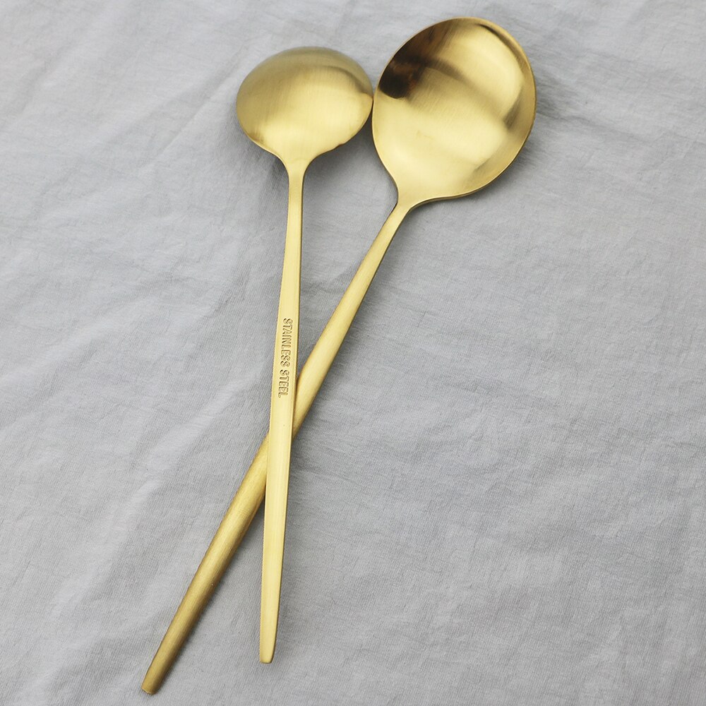 24pcs/48pc Rainbow Dinnerware Set 304 Stainless Steel Cutlery Set Fork Knife Spoon Flatware Set Kitchen Tableware Silverware Set