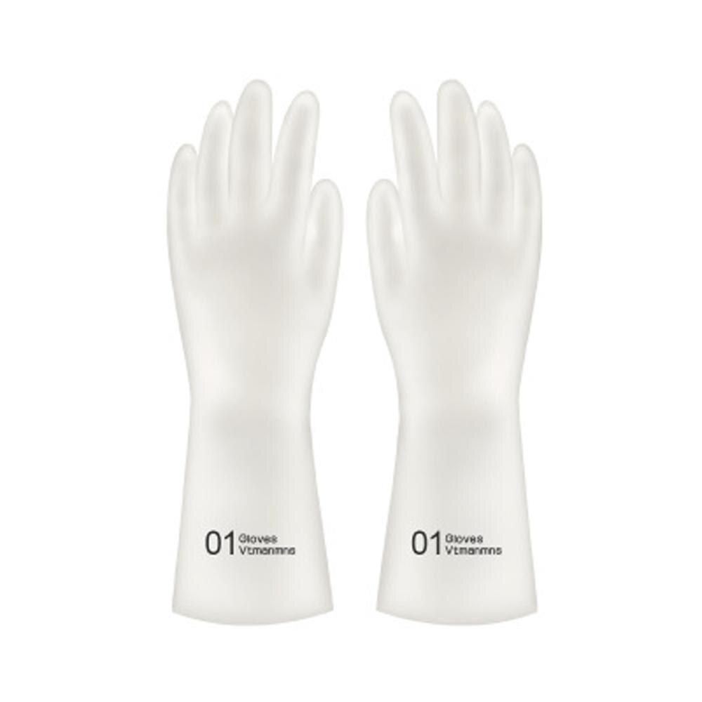 Female waterproof rubber latex dishwashing gloves kitchen durable cleaning housework chores dishwashing tools: BlankS 01 / S