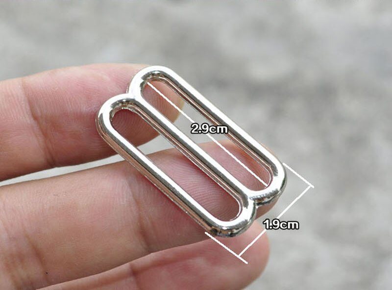 Meetee 5/10 st 14-50mm metall o ring tri-glide spännen bh-ringar skjutreglage rem justera spänne spänne gör-det-själv plagg sömnadstillbehör: 5 st / Silver -29mm