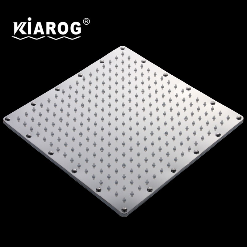 12 Inch Water Powered Rainfall Led Shower Head.Bathroom 30cm*30cm 3 Colors Change Led Showerhead Without Shower Arm.Chuveiro Led