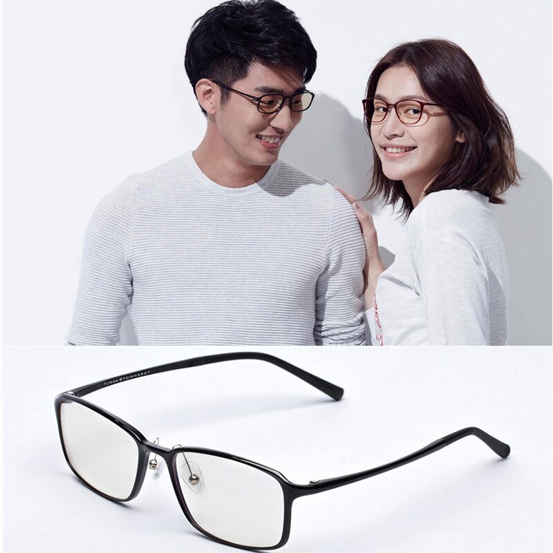 Original Xiaomi TS Basic Anti Blue-ray UV400 gafas (marco rojo + lente amarillo claro) Unisex Anti-computadora pantalla gafas de lectura