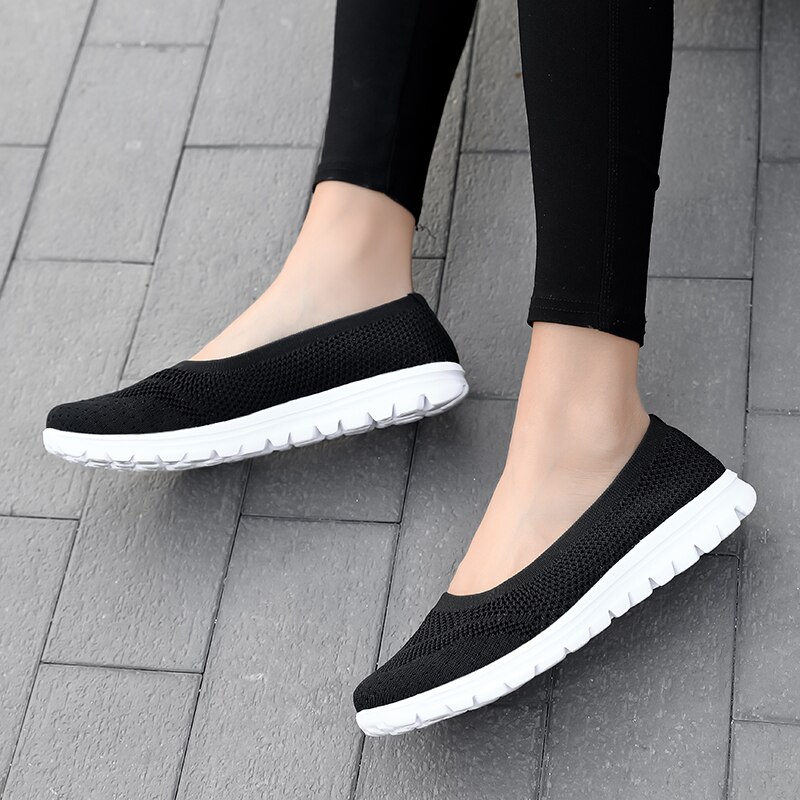 LEMAI Flats Women Shoes Summer Breathable Mesh Casual Shoes Woman Slip-on creepers moccasins Ladies Loafers Shoes