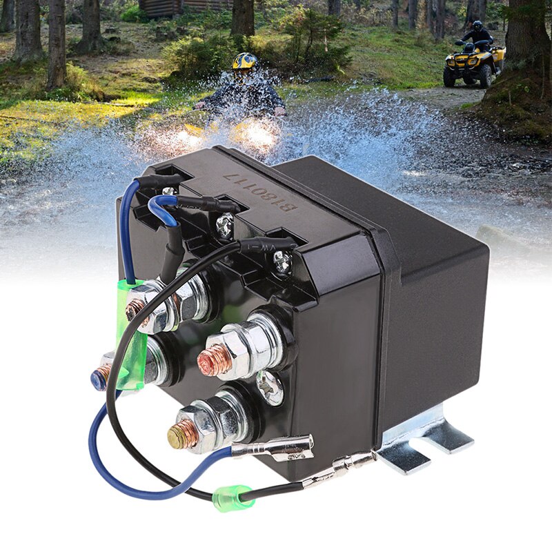 Dc 12v kraftig vinsj solenoid relæ opgradering 200a opsving større kontaktflader/hurtigere kontakt lukning til atv quad utv spil