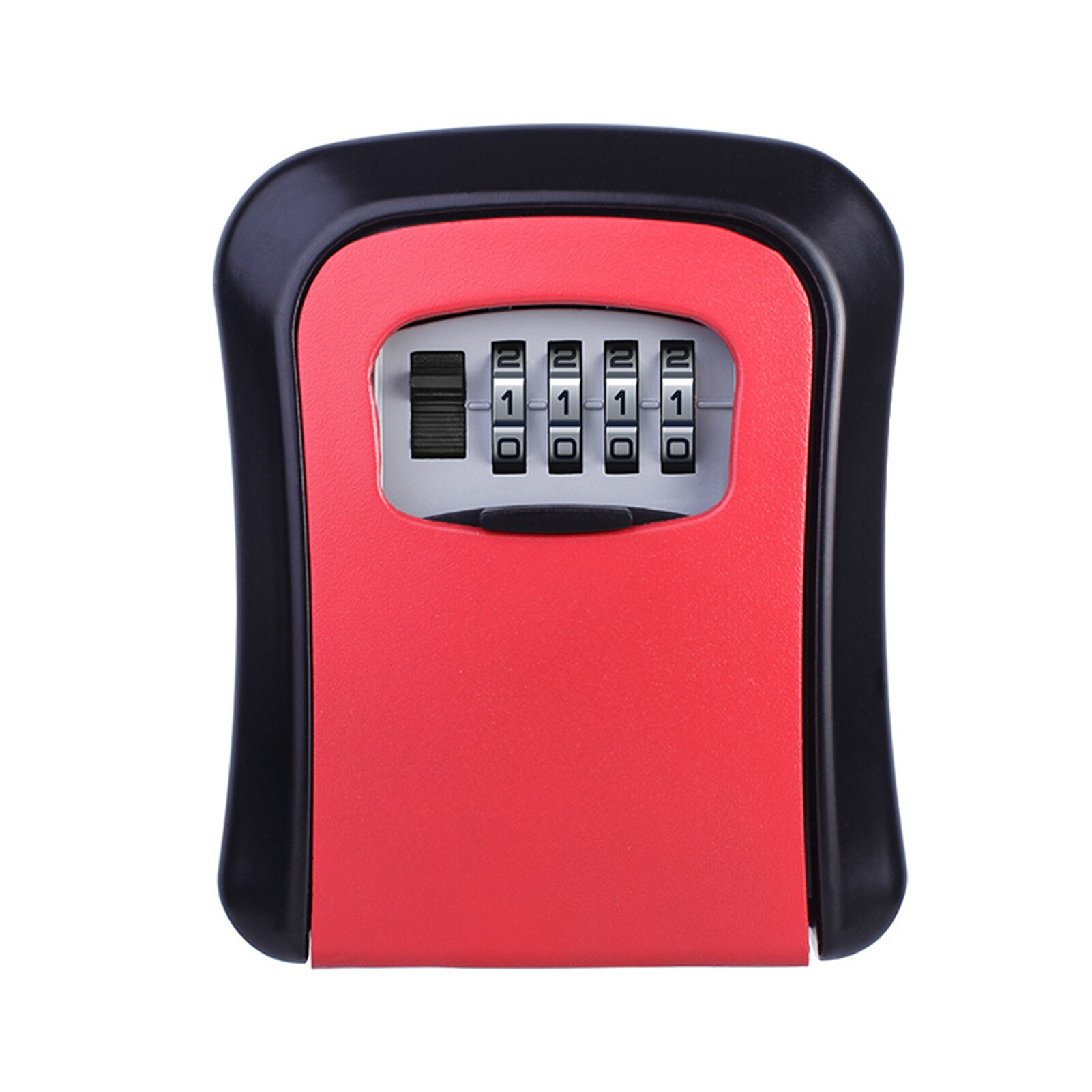 Sleutel Opslag Lock Box Wall Mount Aluminium 4-Digit Combinatie Lockbox Sleutel Kluis Draagbare Opslag Voor Huis key Id-kaart: Red