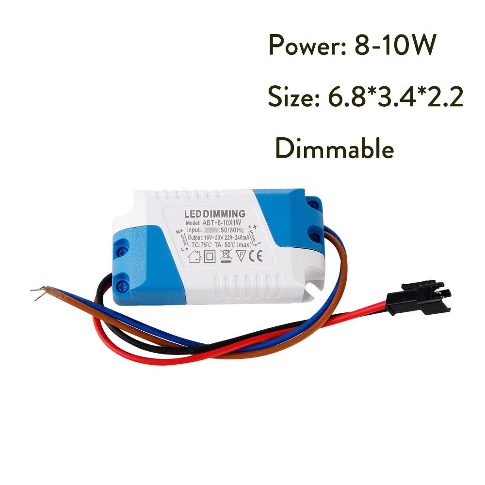 Dimbare 3W 5W 7W 8-10W 15W 15-24W Voeding LED driver Adapter Transformator 300mA Voor LED Verzonken Plafond Downlight 85-265V: 8-10W / 220v