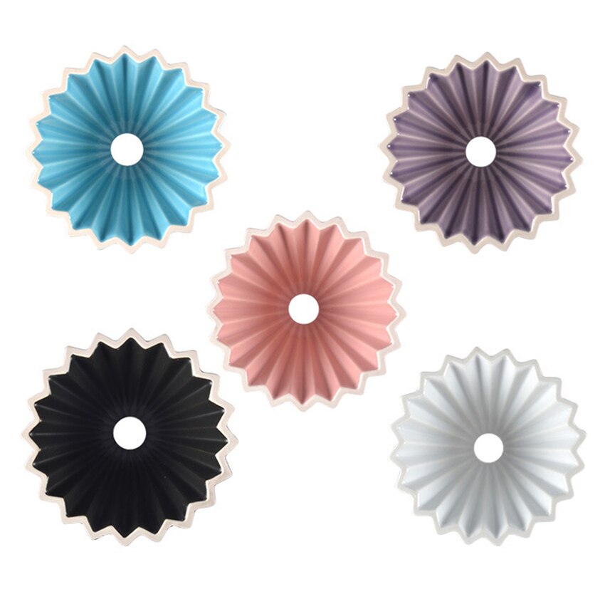 Espresso kaffe filter  v60 tragte dryp hånd kop filtre kaffe tilbehør tragt blomster keramisk kaffe kop origami filter kopper