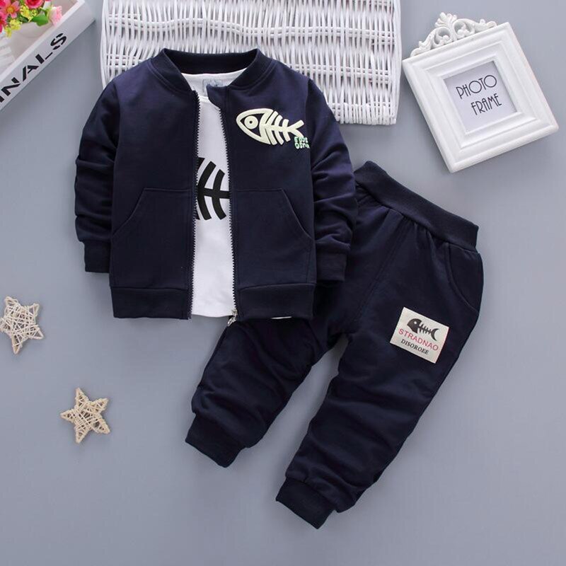 Zwy 280 børn drenge tøjsæt forår efterår denim jakke+bukser 2 stk børn sport dragt små drenge tøj