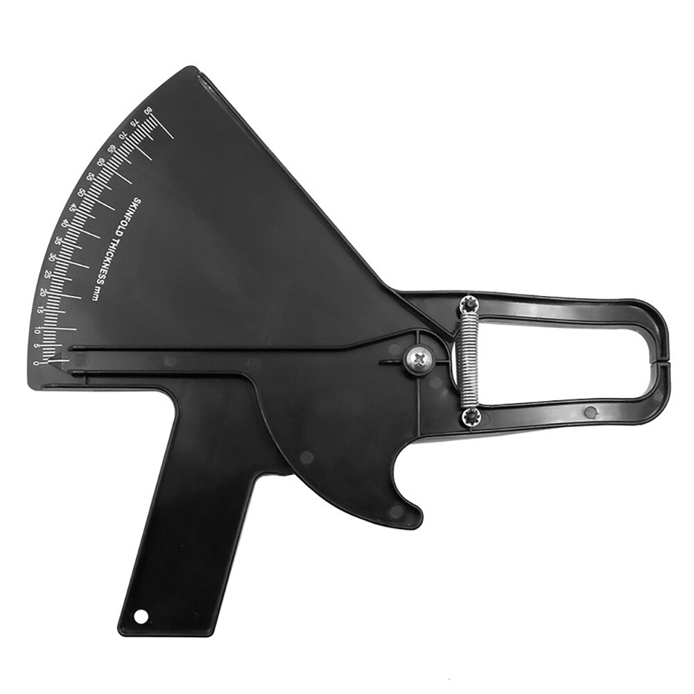 Skinfold Caliper 80mm Body Fat Caliper Body Fitness Tester Analyzer Fat Measure Beauty Health Keeper Slimming Measurement Tool: Black