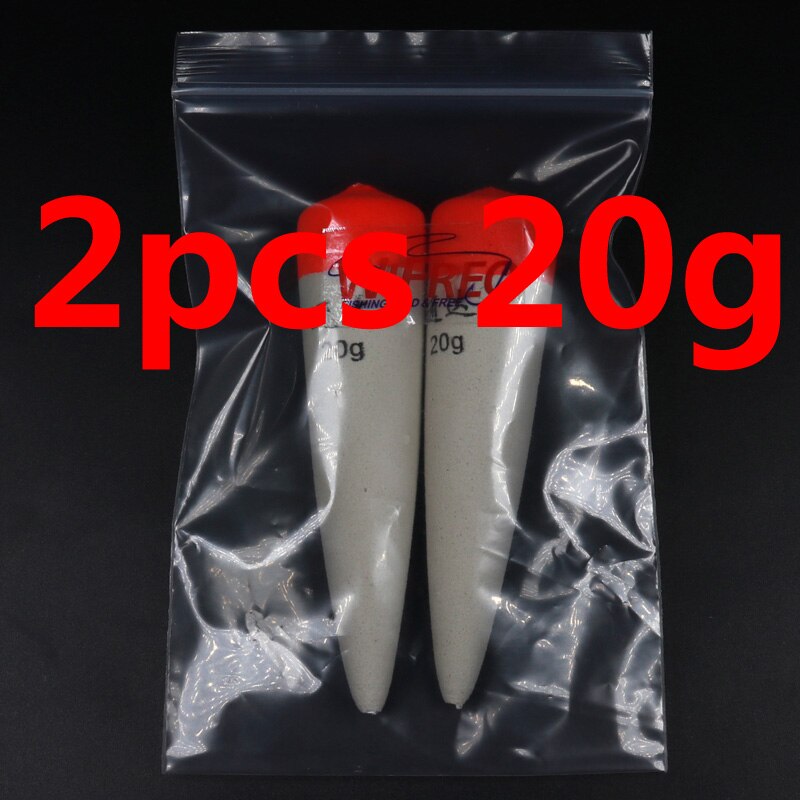 Wifreo 2PCS 15g 20g 30g Buoy EVA Foam Inline Float Bobbers Saltwater Float Catfish Pike Fishing Baitfish Floats for Live Bait: 2pcs 20g