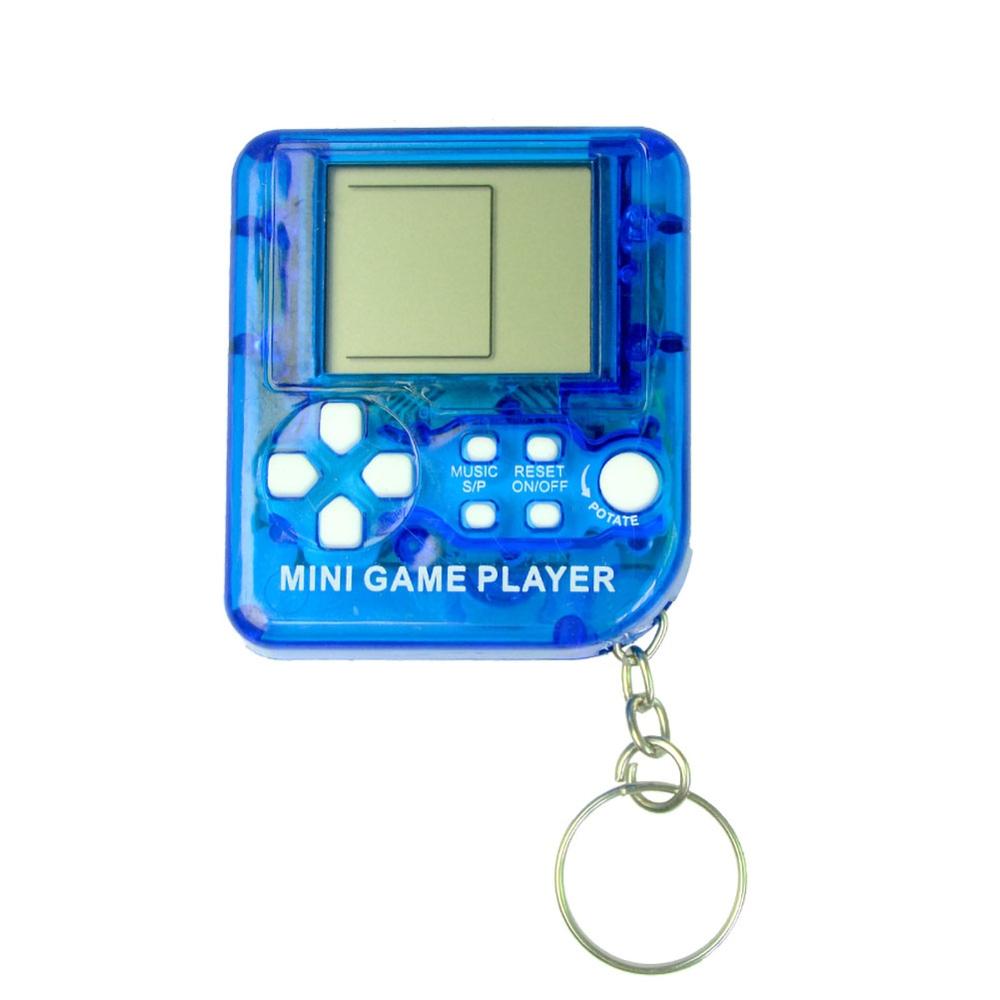 Super Mini Keychain Russian Tetris Game Keyboard Portable Tetris Game Box for Kids Children Baby